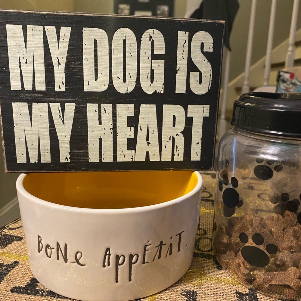 Rae dunn dog bowl new